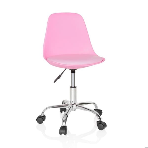 Snurrstol för barn - hjh OFFICE - FANCY II - Rosa - konstläder
