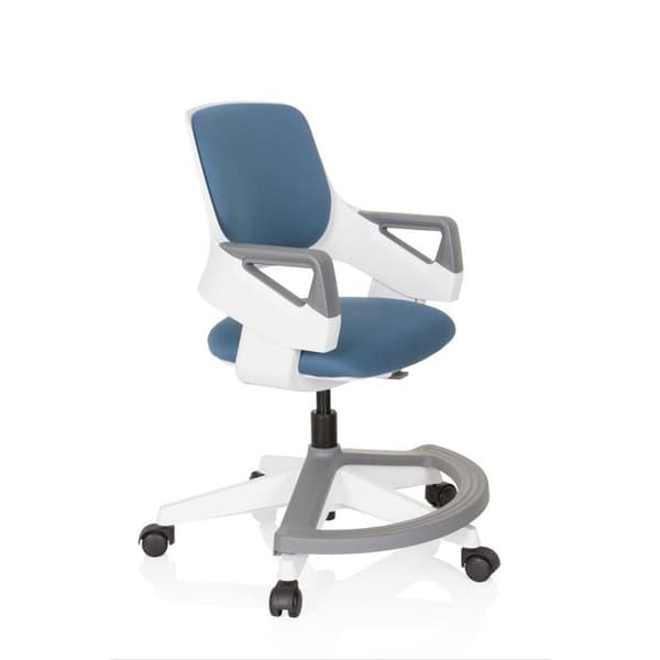 Snudden stol för barn - hjh OFFICE - KID FLEX - Blå Grå - Tyg
