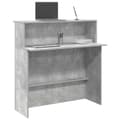 Miniatyrbild 1 av 2: Receptionsdisk betonggrå 100x50x103,5 cm konstruerat trä