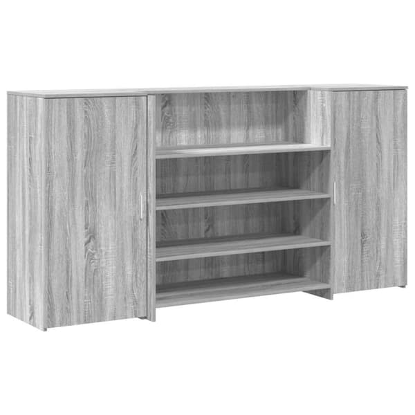 Receptionsdisk grå sonoma 200x50x103,5 cm konstruerat trä