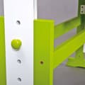 Miniatyrbilde 3 av 5: Pijii skrivebord 1 skuff, justerbar hvit, grønn.
