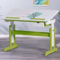 Miniatyrbilde 5 av 5: Pijii skrivebord 1 skuff, justerbar hvit, grønn.