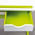 Miniatyrbilde 2 av 5: Pijii skrivebord 1 skuff, justerbar hvit, grønn.