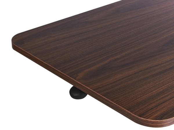 Manuellt Justerbart Mobilt Laptopbord Mörkt Trä Stålram 65 x 48 cm Sitt och Stå Modern Design Kontor