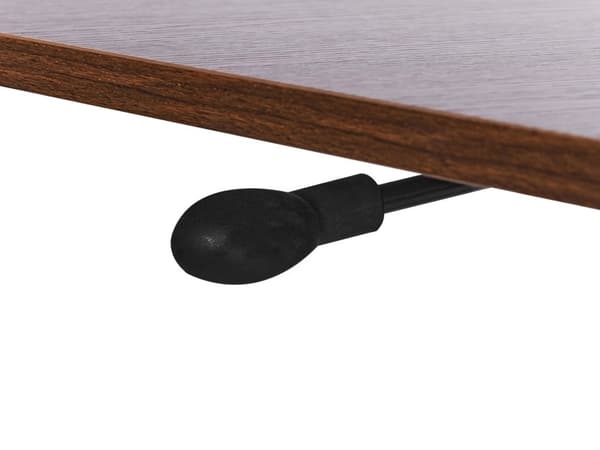 Manuellt Justerbart Mobilt Laptopbord Mörkt Trä Stålram 65 x 48 cm Sitt och Stå Modern Design Kontor