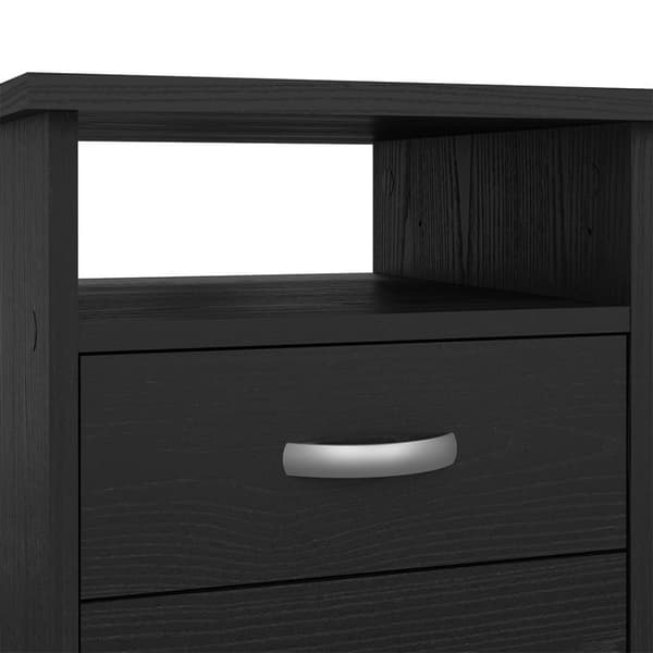 FunctionPlus skrivbord 5 lådor, 1 hylla svart ask-dekor.
