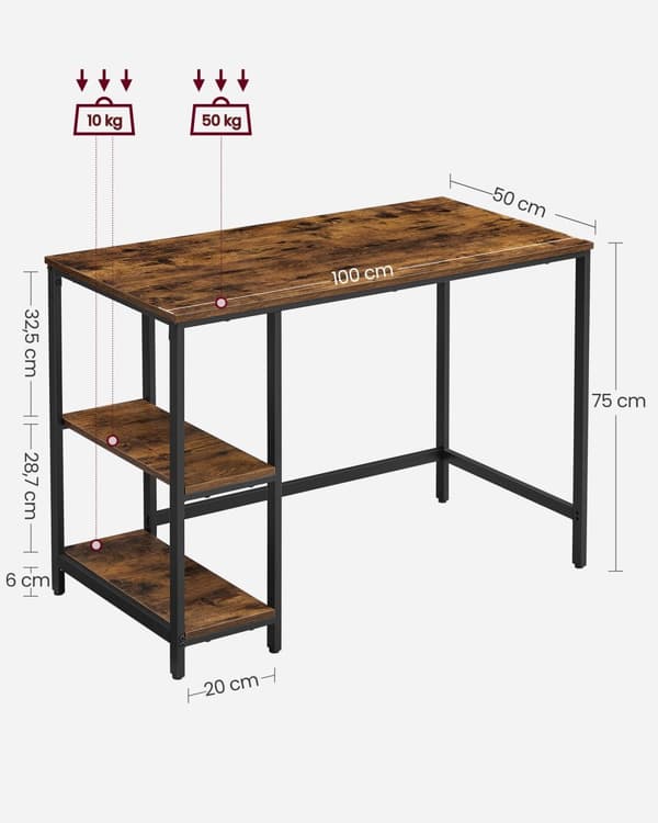 Bureau - Teollisuuden ilme - 2 hyllyä