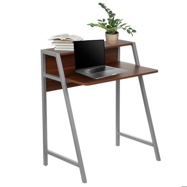 Bureau - hjh KONTOR - DUMONT - Nöt - Spånskiva, melamin, metall