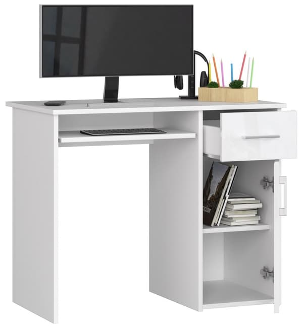 Skrivebord PIN HVID / HVID LYS