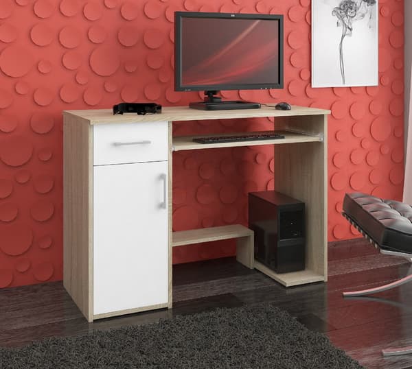 Skrivebord Jay PK DĄB SONOMA / HVID