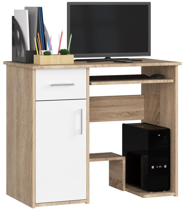 Skrivebord Jay PK DĄB SONOMA / HVID