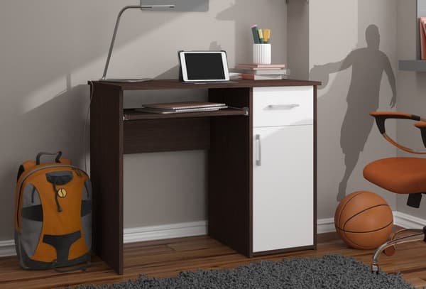 Skrivbord PIN WENGE / VIT