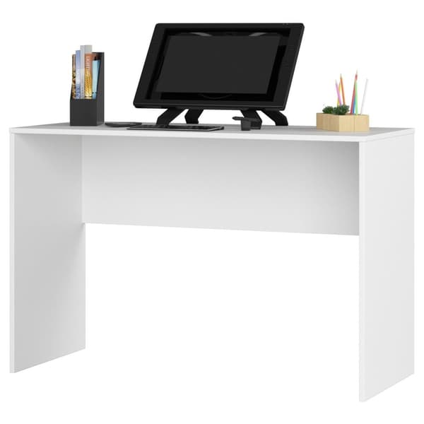 SKRIVEBORD B-17 ENKELT 120 cm HVID FRISTÅENDE