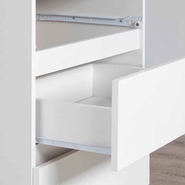 DATORBORD A-11 135 cm 6 LÅDOR VIT