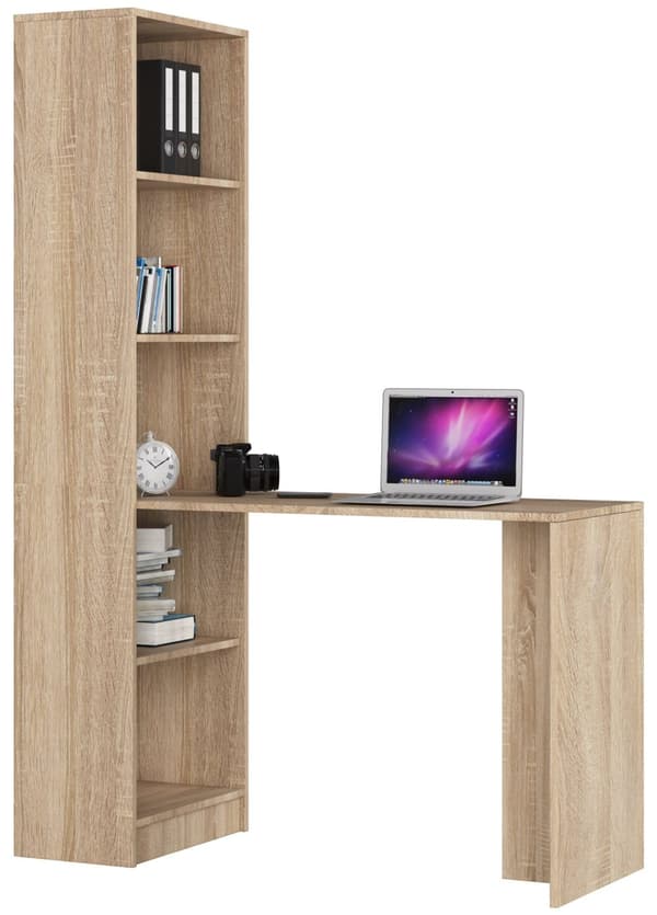 SMART CLP SKRIVEBORD MED REOL DUBB SONOMA