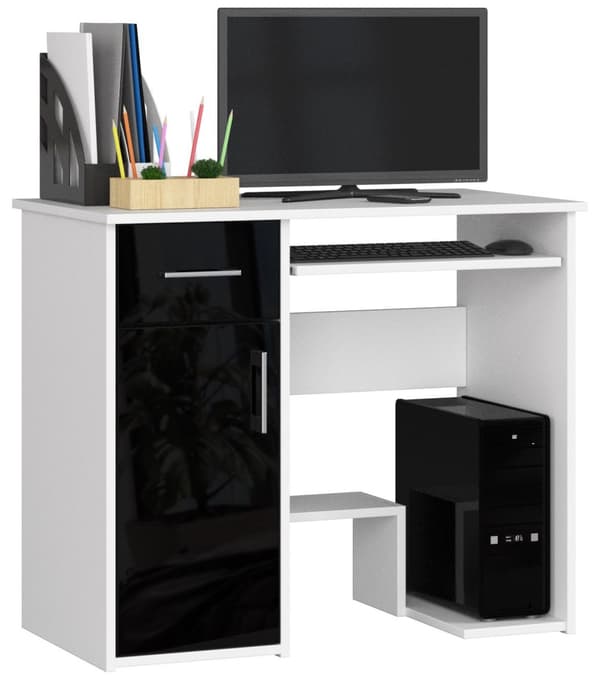 JAY SKRIVEBORD HVID / SORT GLANSE