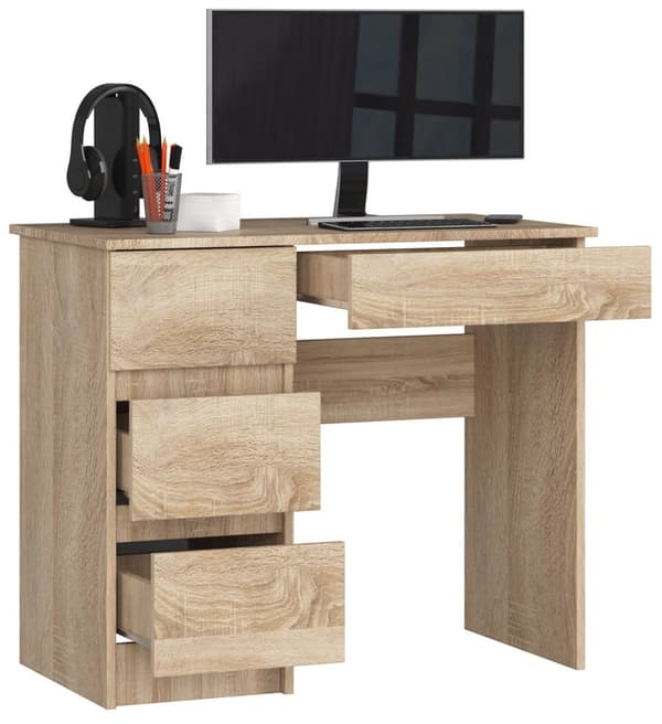 SKRIVEBORD A-7 CLP DÆRM SONOMA VENSTRE