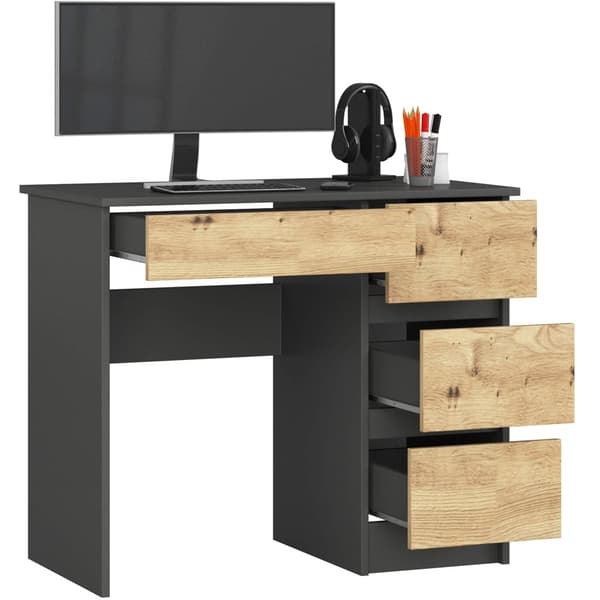 Skrivbord A-7 CLP GRÅ / DÄL ARTISAN HÖGER