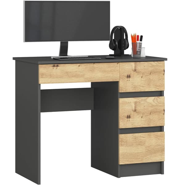 Skrivbord A-7 CLP GRÅ / DÄL ARTISAN HÖGER