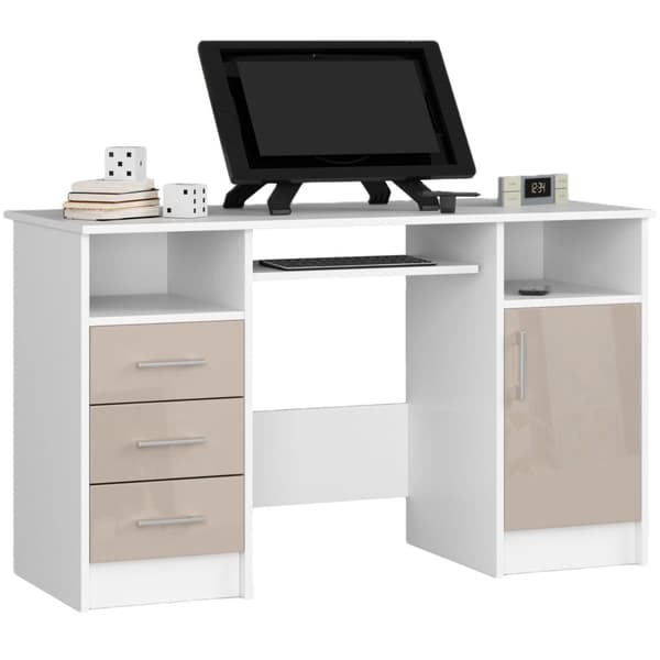 SKRIVEBORD ANA HVIDT / CAPPUCCINO GLANSET