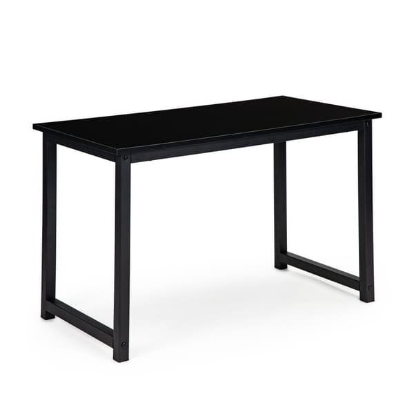 Moderne sort kontorbord med metalben, 120x60 cm, ergonomisk design