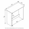 Miniatyrbild 2 av 4: Furinno Skrivbord - 14035GYW - Simplistic Study Bord, French Oak Grå/Svart, One Size
