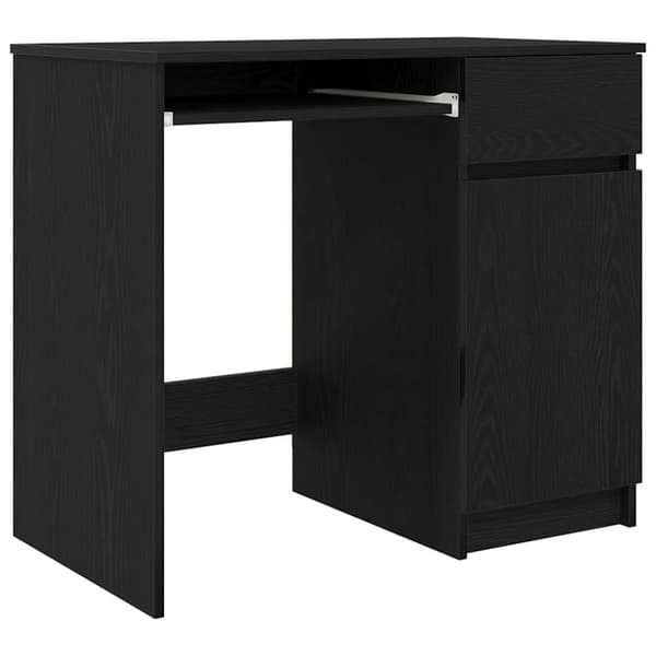 Skrivbord svart ek 86x49x76 cm konstruerat trä