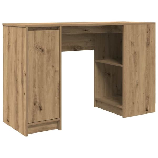Skrivbord hantverksmässig ek 120x42x76 cm konstruerat trä