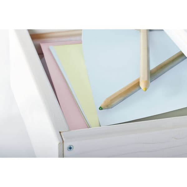 Rootz Barnskrivbord Lena - Studiebord för barn - Justerbart arbetsbord - Massivt furu - 109 cm x 58 cm x 57-70 cm