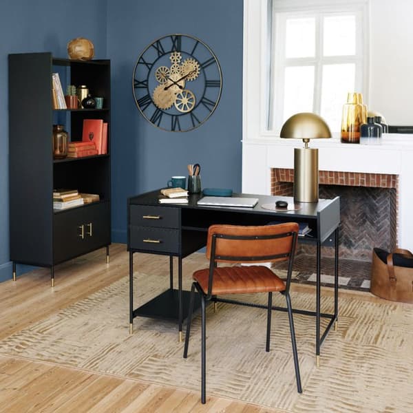 Bureau - Atmosphera - Tedy - 2 lådor - MDF-trä - Järn - Svart