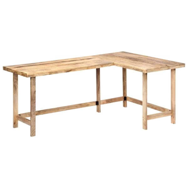Skrivbord 180x120x76 cm massivt mangoträ