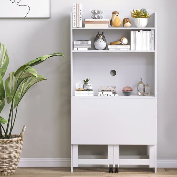 Rootz Computer Desk - Workspace Table - Compact Desk - Rumbesparende design - 80 cm x 69 cm x 153 cm