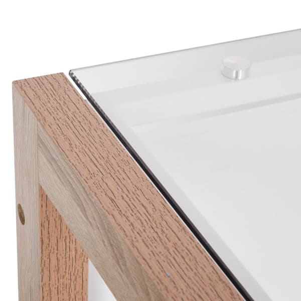 Rootz Computer Desk - Arbejdsbord - tempereret glas top - Integreret skuffe - 120 x 60 x 75 cm - Moderne design - Kontor & soveværelsesmøbler