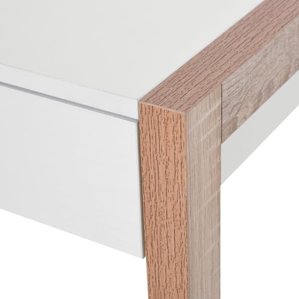 Rootz Computer Desk - Arbejdsbord - tempereret glas top - Integreret skuffe - 120 x 60 x 75 cm - Moderne design - Kontor & soveværelsesmøbler