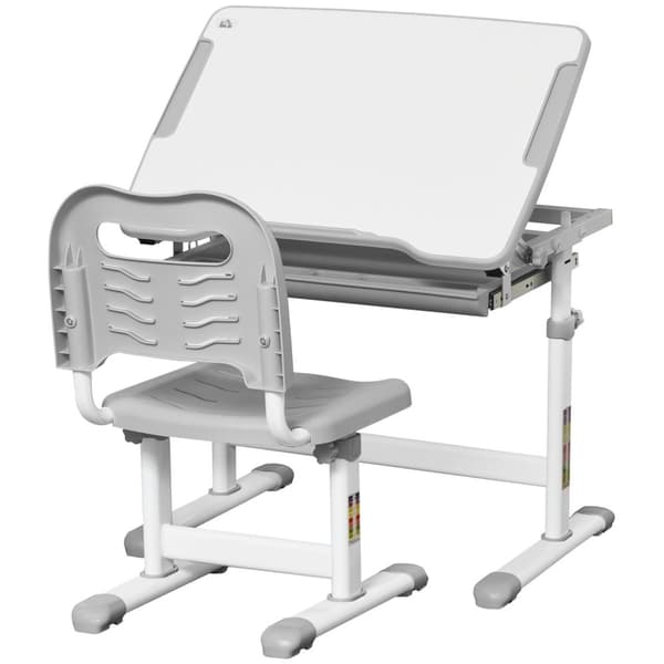 Rootz Children's Desk Set - Kids Study Desk - Justerbar skrivbord - Främjar självständighet - 52-77H x 66L x 47W cm
