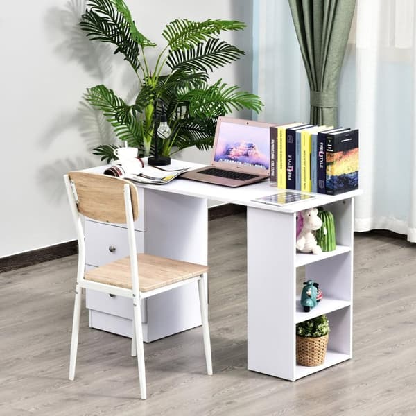 Rootz Multimedia Office Desk - Workstation - Studytabell - gott om lagring - 120L x 49W x 72H cm