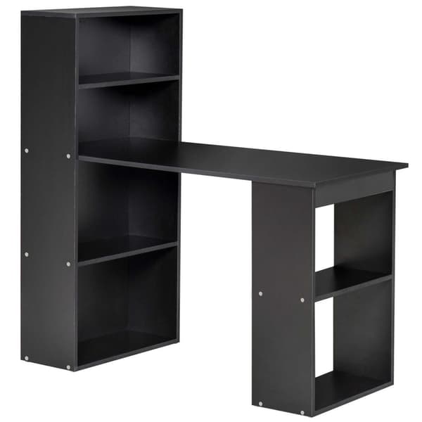 Rootz Computer -pöytä kirjahyllyllä - Office Desk - Workspace Desk - Multi Storage - 120L x 55W x 120H CM