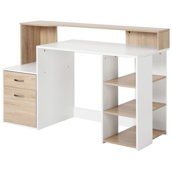 Rootz Computer Table Desk - Office Table - PC Tabell - Optimal lagring - 140 cm x 55 cm x 92 cm