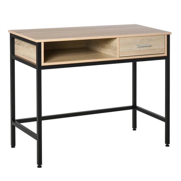 Rootz -työpöytä, jossa on säilytystila - teollisuustoimistopöytä - työasema laatikon kanssa - kestävä muotoilu - 102 x 48 x 80,5 cm