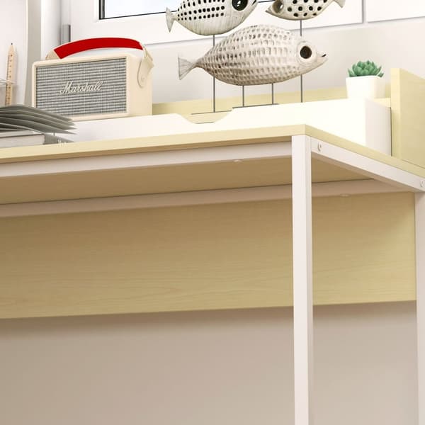Rootz Modern Desk With Shelf - Workspace Table - Office Desk - Organiserad lagring - 106L x 50W x 89H cm