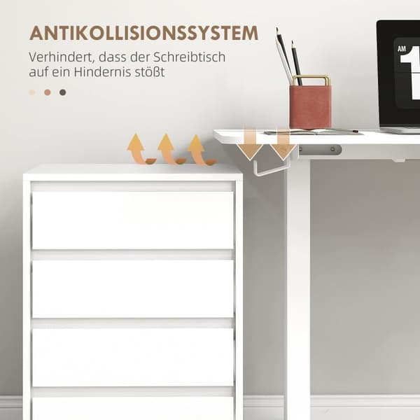 Rootz elektriskt justerbart stående skrivbord - Höjdjusterbart skrivbord - Sit Stand-skrivbord - Minnesfunktion - 120cm x 60cm x 72-116cm