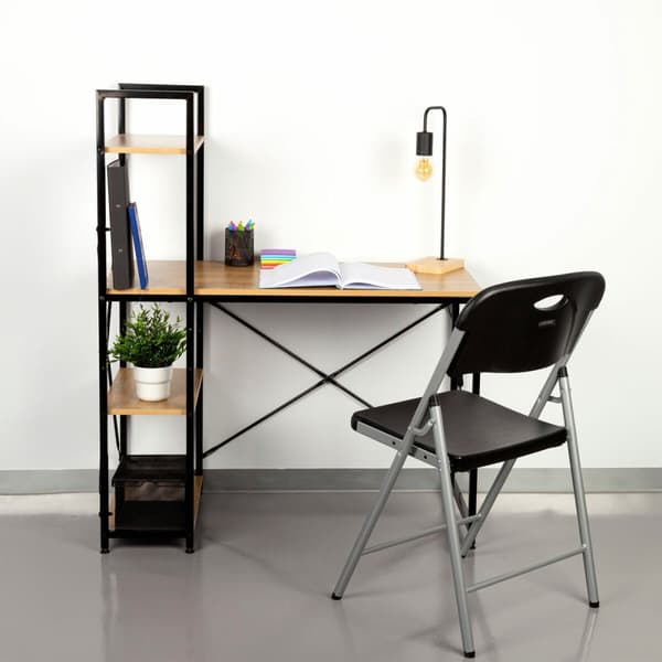 Skrivbord med hylla Max Home Stål Melamin spånskiva 100 x 120 x 52 cm