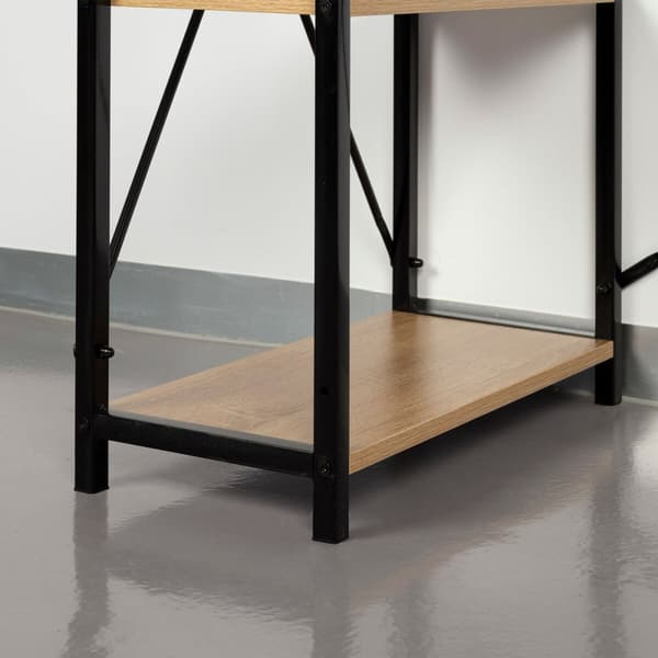 Skrivebord med hylle Max Home Stål Melamin Sponplate 120 x 12 x 64 cm