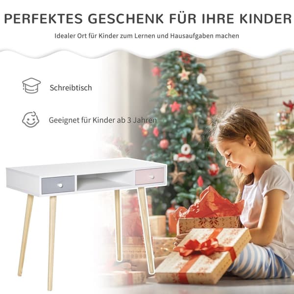 Rootz Children's Desk with Drawer - Kids Table - mångfärgad skrivbord - uppmuntrar lärande - 100 x 48 x 76,5 cm