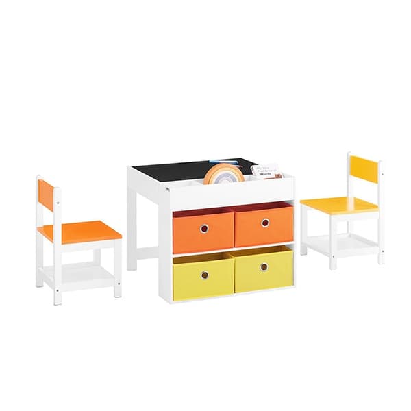 Rootz Kids Table & Chair Set - Children’s Desk - Playroom Furniture - Dual Surface Table - 60x50x60cm Table, 30x50x32cm Stol