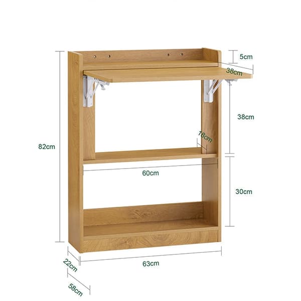 Rootz multifunktionell skrivbord - vikbar datorbord - bärbar dator skrivbord - gott om lagring - 63x82x58cm