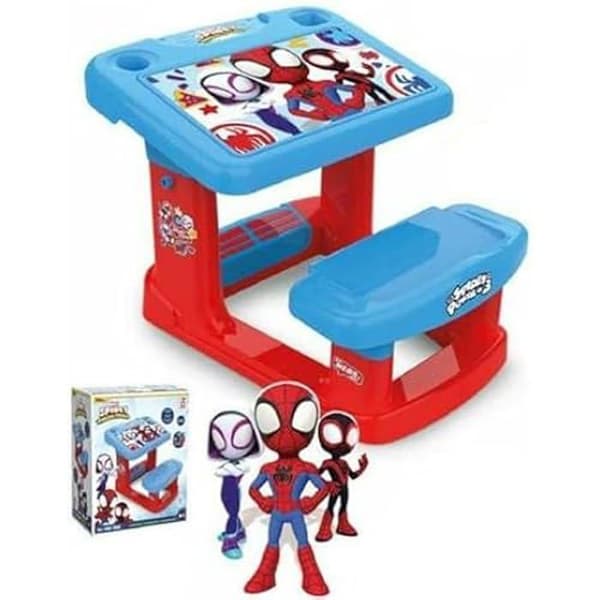 Chicos - Byrå Spidey - Byrå för Barn med En Stor Arbetsyta och Förvaringsfack, Inkluderar 5