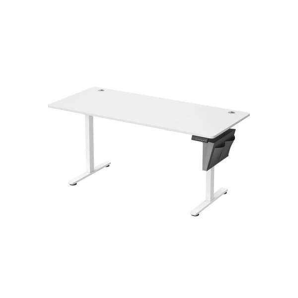 Skrivebord, SONGMICS Elektrisk højdejusterbar, 60 x 120 x (72-120) cm, Skyhvid.