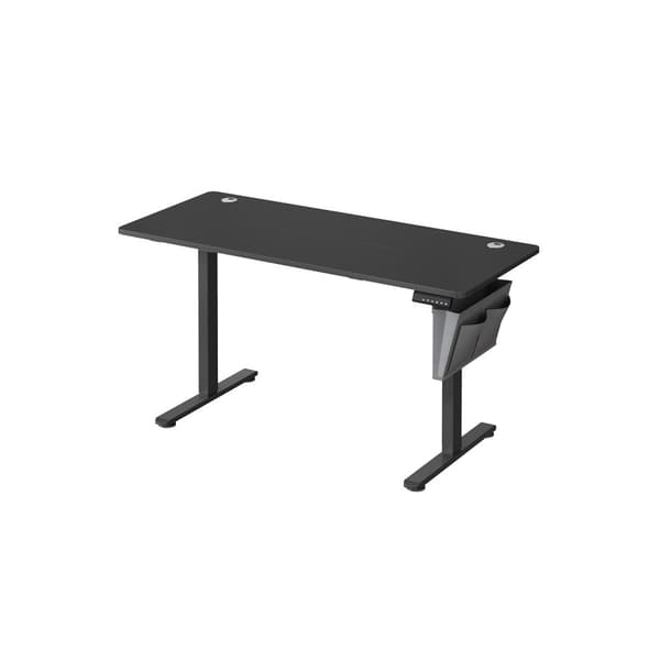 Skrivebord, SONGMICS, 60x140 cm, Skyhvid, Blæksort.