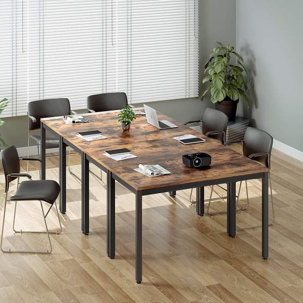 Skrivebord, computertable, stort, 120x76x60 cm, træfarvet, hvid